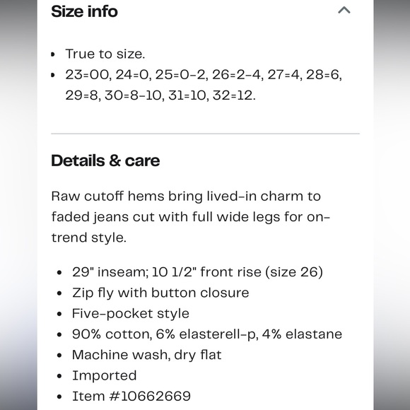 NWT FRAME Palazzo Crop Cutoff Jeans in Wilson Raw wash - Picture 5 of 5